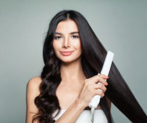 flat Iron synthetic hair 