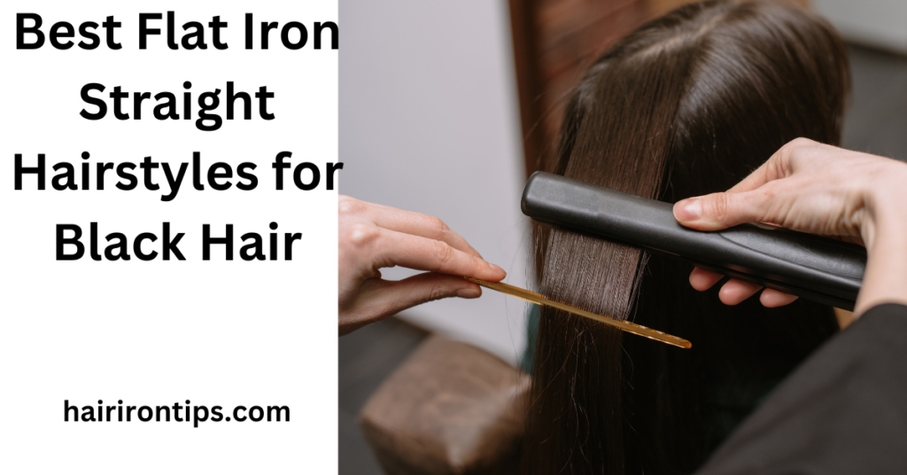 flat iron straight hairstyles for black hair